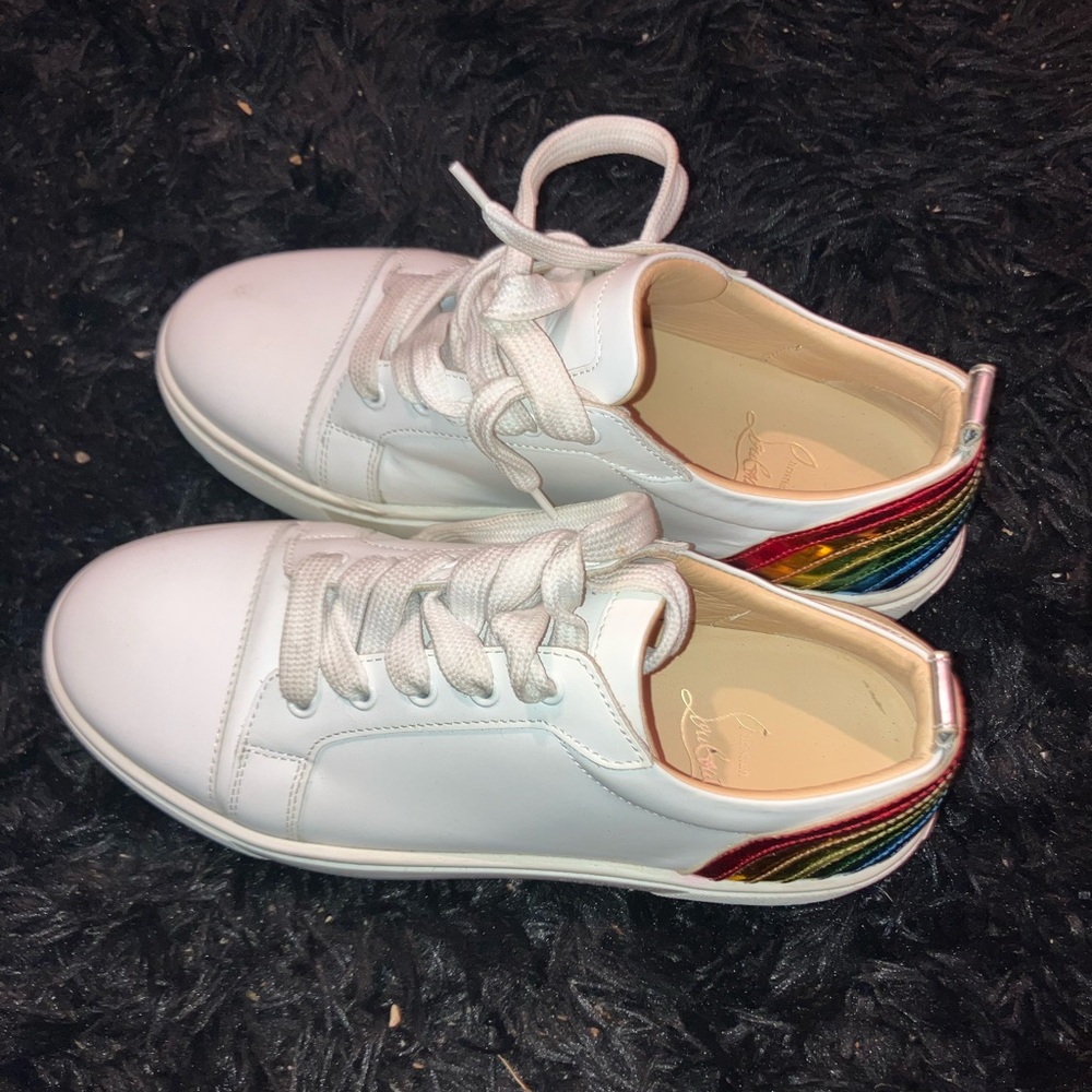 Christian Louboutin Sneakers White with Rainbow Sz 38